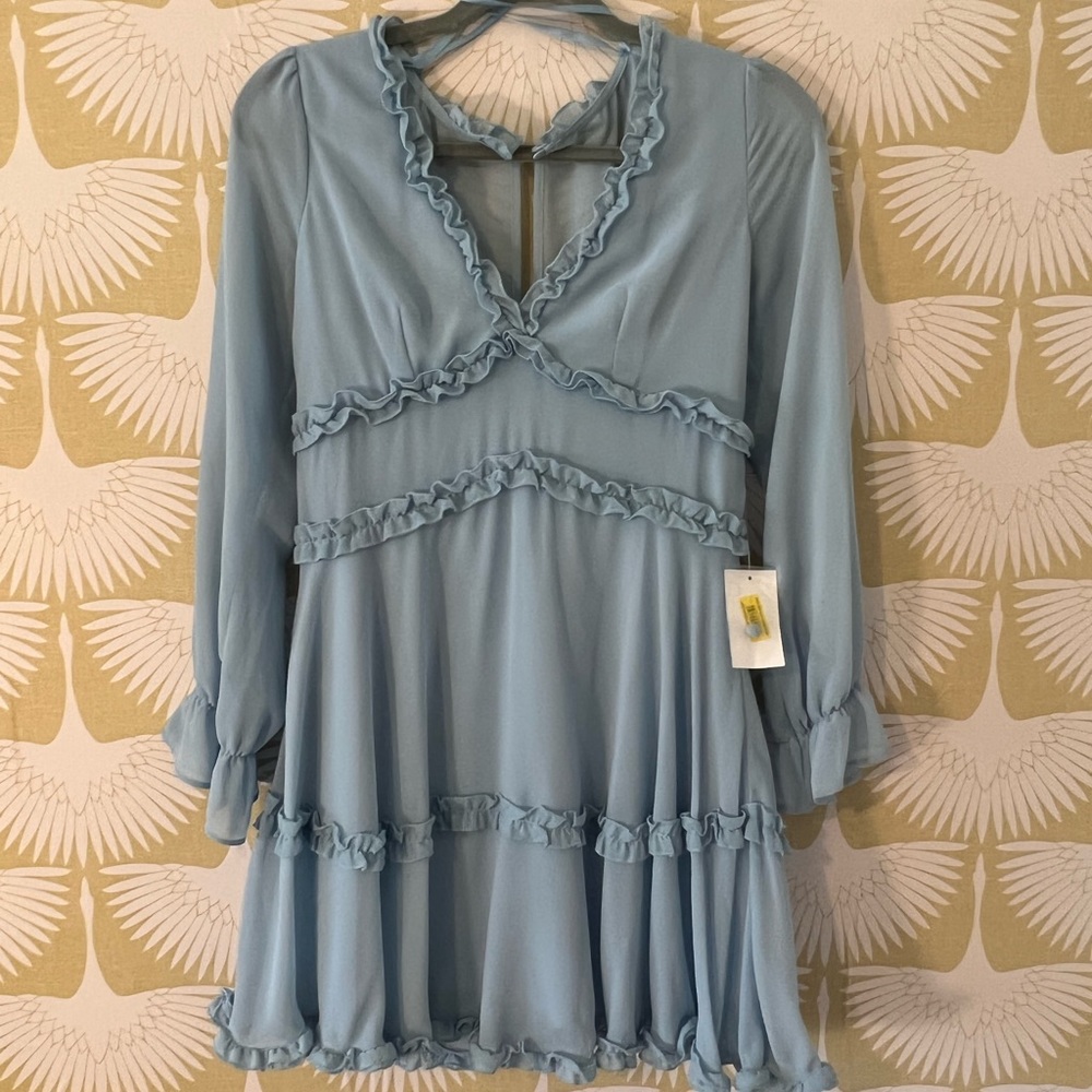 B. Darlin Light Blue Long Sleeve Dress